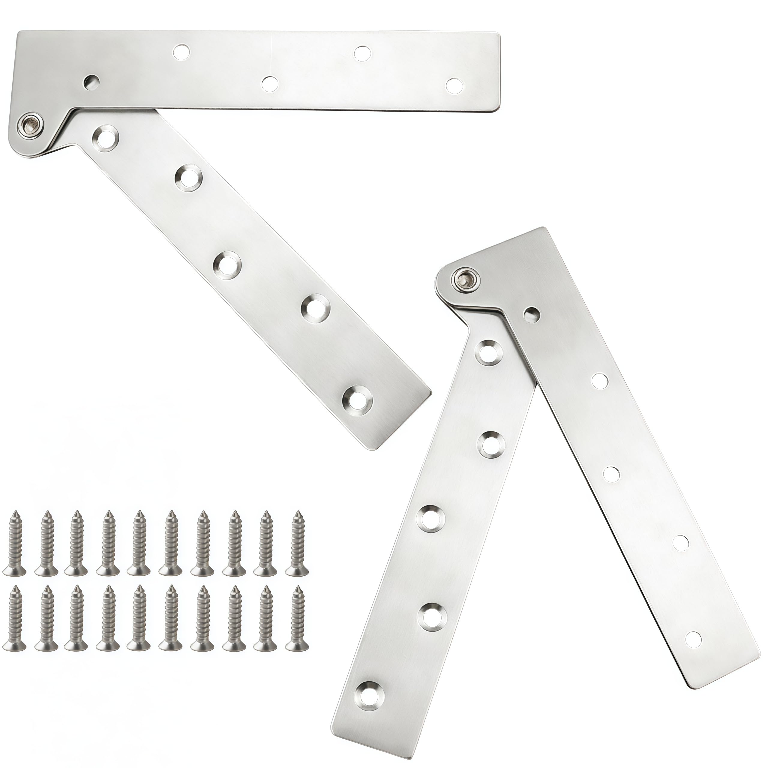 Vbnexyr Regular Hinges 2 Pack Stainless Steel Top And Bottom Pivot Hinges Concealed Door Pivot Hinges Suitable For Household Kitchen Swing Cabinet Doors 150×25Mm Chicken Beak Hinge