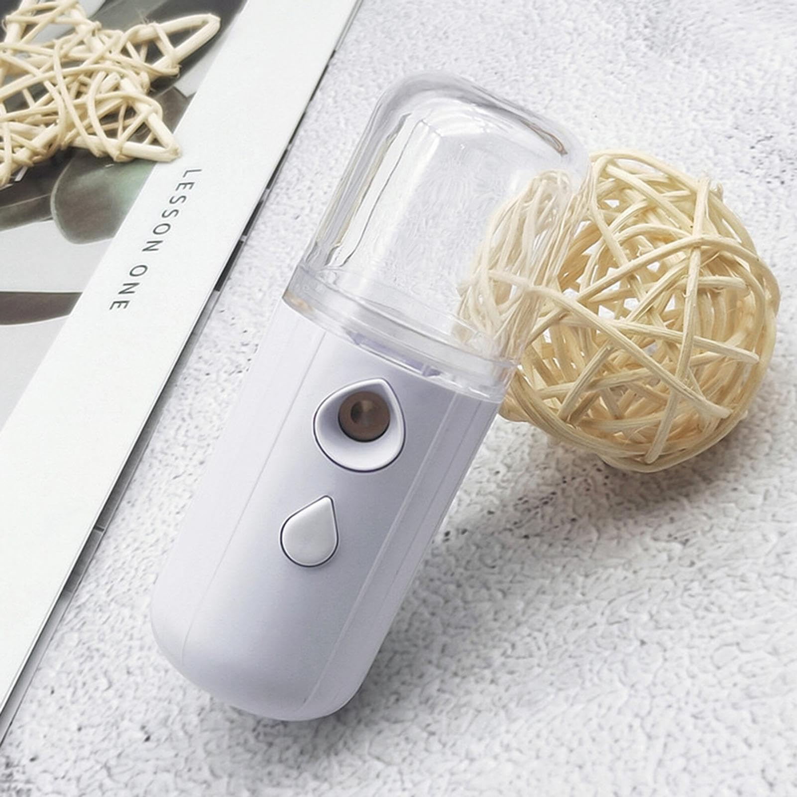 Face Mister – 30 ml Visual Water Tank Gesichtssprüher Feuchtigkeitsspendende Zerstäubung Nano Mister | Handlicher Cool Mist Gesichtsdampfer, tragbarer USB-wiederaufladbarer Mister für Make-up-Wimpern