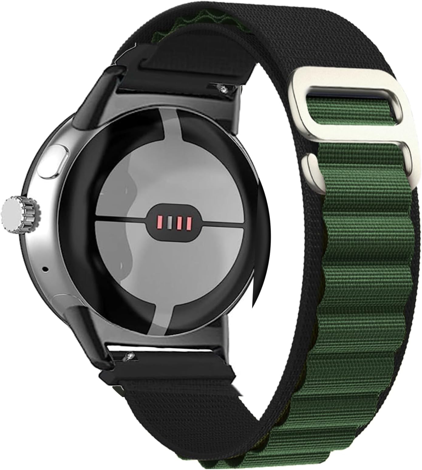 NESLINNylon Alpine Loop Bands Compatible with Google Pixel Watch Band, Soft Stretchy Woven Sport Wristband Replacement Strap for Women Men