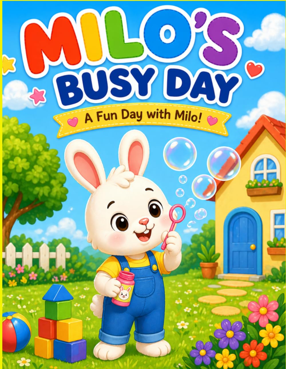 MILO'S BUSY DAY: Cute and Simple Coloring Adventures for Kids Ages 4+