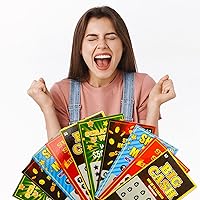 Vista 2 de 10 boletos de lotería falsos y tarjetas para raspar que parecen - Ganar $500K - $200K - Billete de lotería de $100K - Bromas hilarantes e