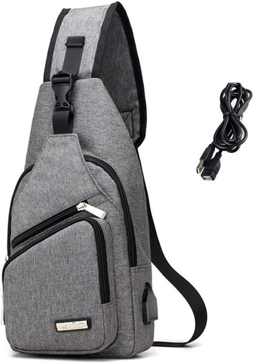 BXYIZU Sling Backpack Shoulder Chest Crossbody Sling Bag Men Women Triangle Packs Daypacks for Cycling Walking Camping Travel Hiking,15 X 7.5 X 3.2 inch (Grey)