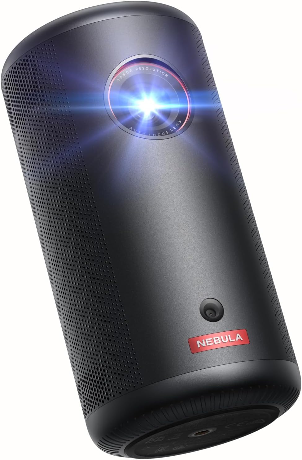 NEBULA Capsule 3 1080p Mini Projector, Smart 200 ANSI-Lumen Portable Projector with Official Google TV, Built-In Netflix, Dolby Digital, 120-Inch Picture, Built-In Battery with 2.5 Hours of Playtime