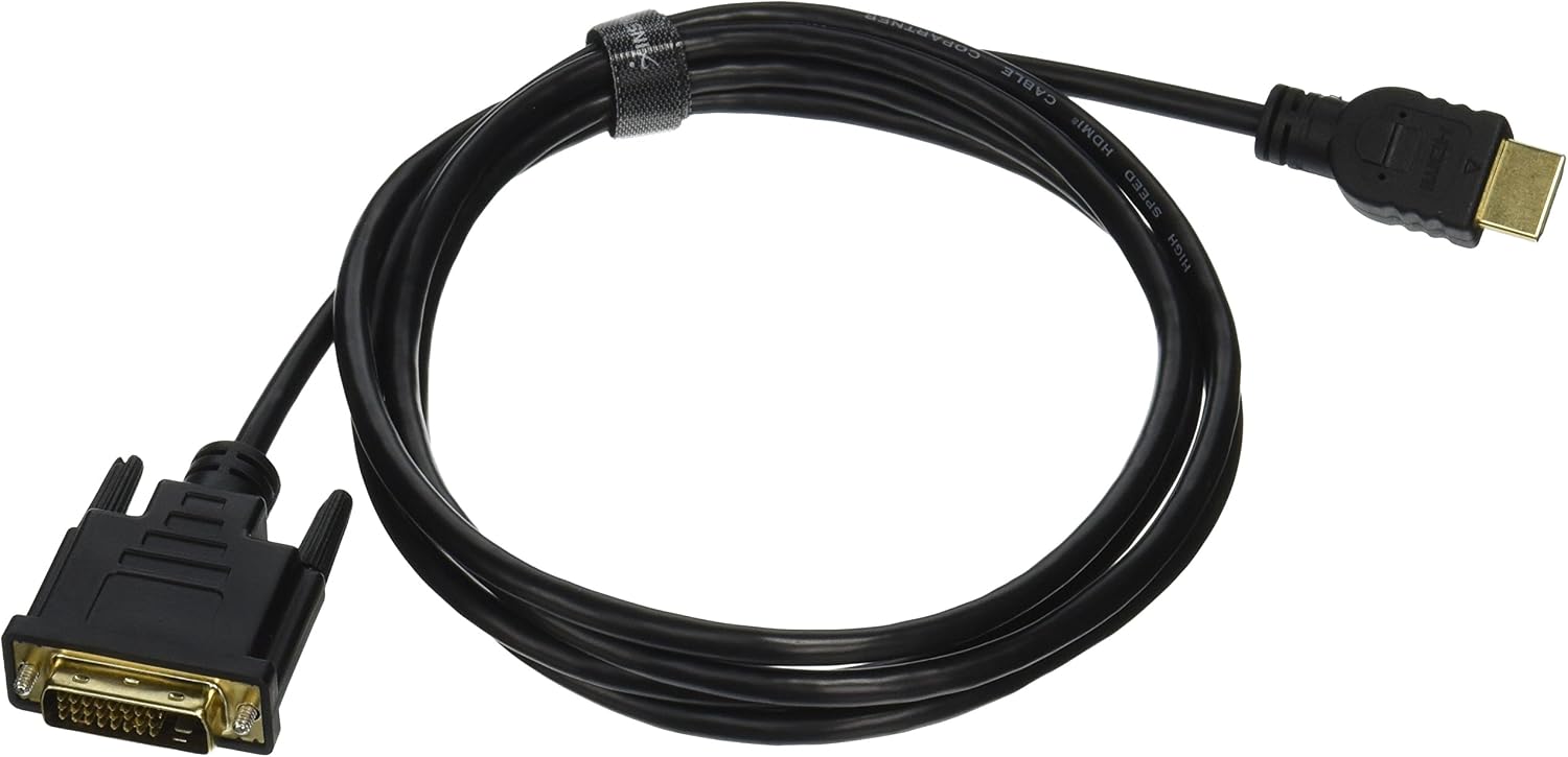 eforCity 352504 HDMI to DVI Cable M/M, 6-Feet/1.8 M, Black