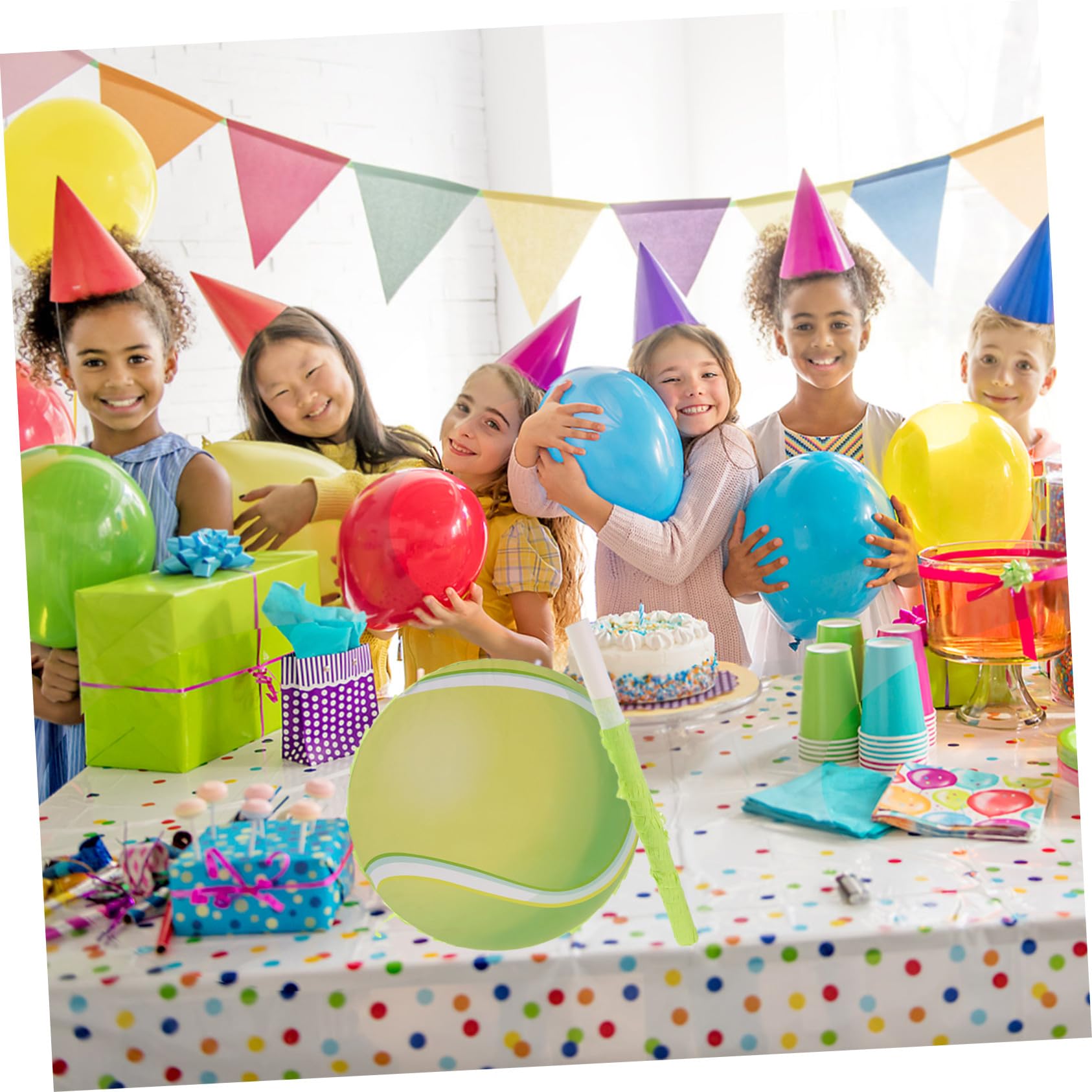 Tennis Piñata aus Papier 1 Satz für Kindergeburtstagsparty