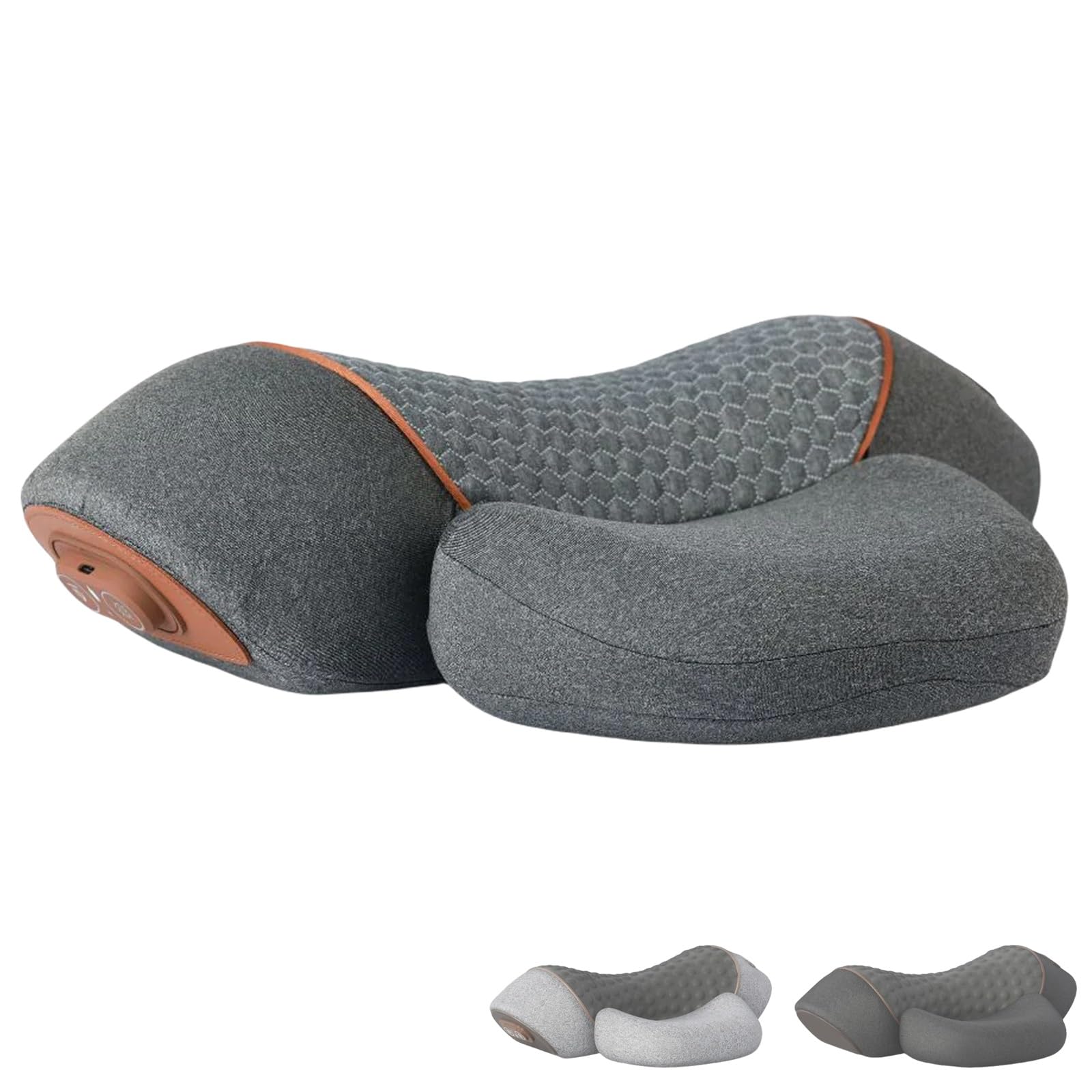Yagerod Artuvate Neck Massager, FisioRest 3 in 1 Neck Massager, 2025 New Artuvate Cervicale Fisiorest, Deep Massage and Relaxation, with Heat, with Traction to Help Sleep(Grigio chiaro)
