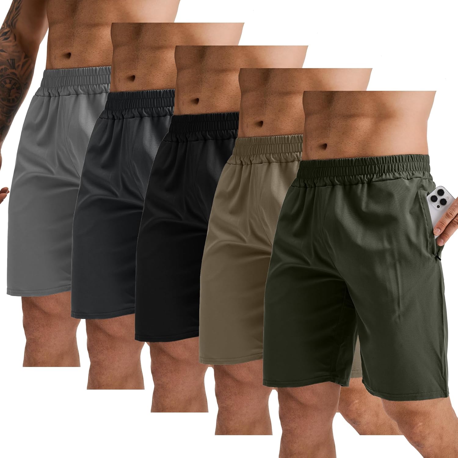 GYM REVOLUTION Men’s Workout Running Gym Training Shorts