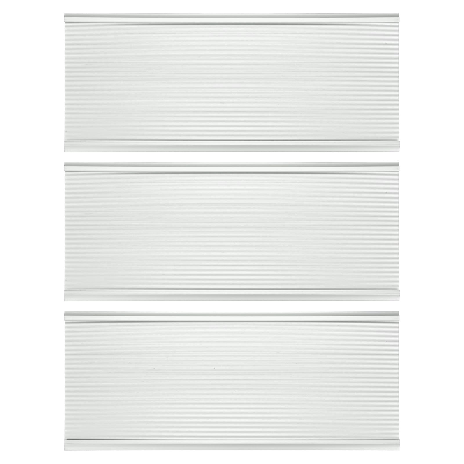 PATIKIL 3 Pack Nameplate Holder for Door or Wall, Aluminum Name Plate Suitable 4.2x11" Image for Office Business Meeting Room, Silver