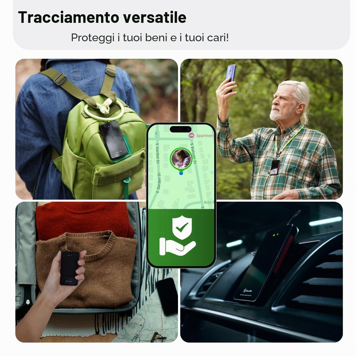 GlocalMe KeyTracker, 4G LTE Global GPS Tracker per bambini, veicoli, bagagli e oggetti di valore, Smart Tag con GPS, AGPS, LBS, Bluetooth, Wi-Fi e tecnologie di localizzazione del radar attivo,