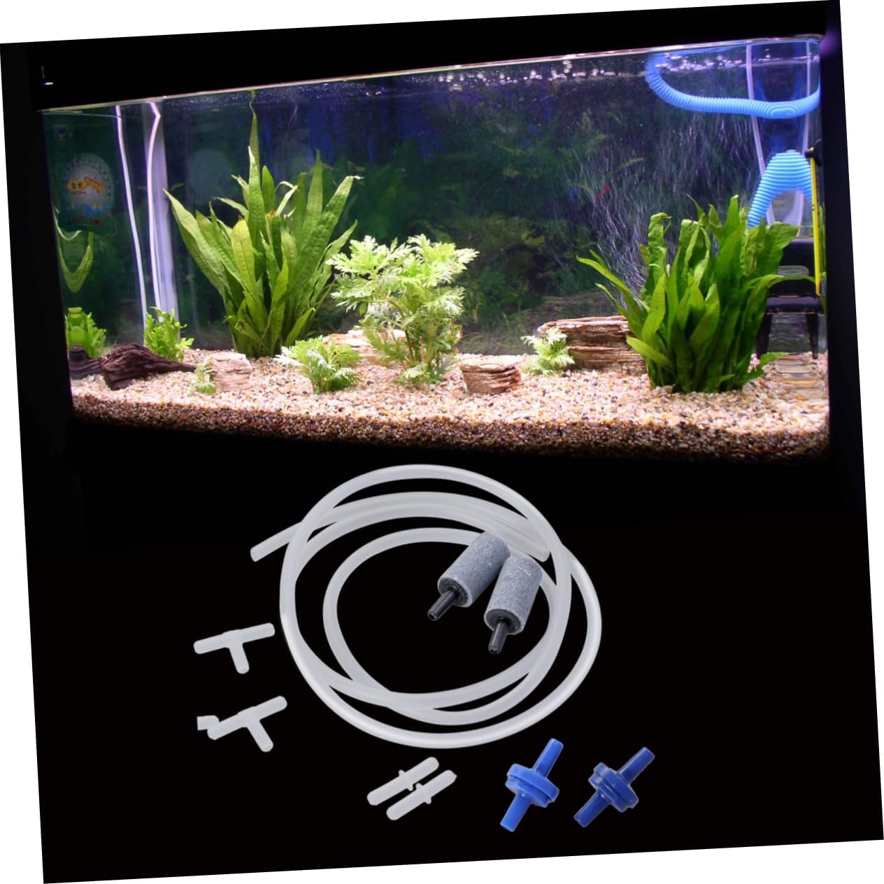 GLEAVI 3pcs Aquarium Airline Tube Air Pump Accessories Tee Joint Manifold for Fresh Aquarium Straight Tube
