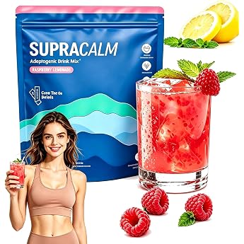 Cortisol Cocktail Powder Pack of 20 Cortisol Lower Powder Contains Lemon and Raspberry for Cortisol Lowering Increase Concentration & Stress Naturally Reduce for Men and Women