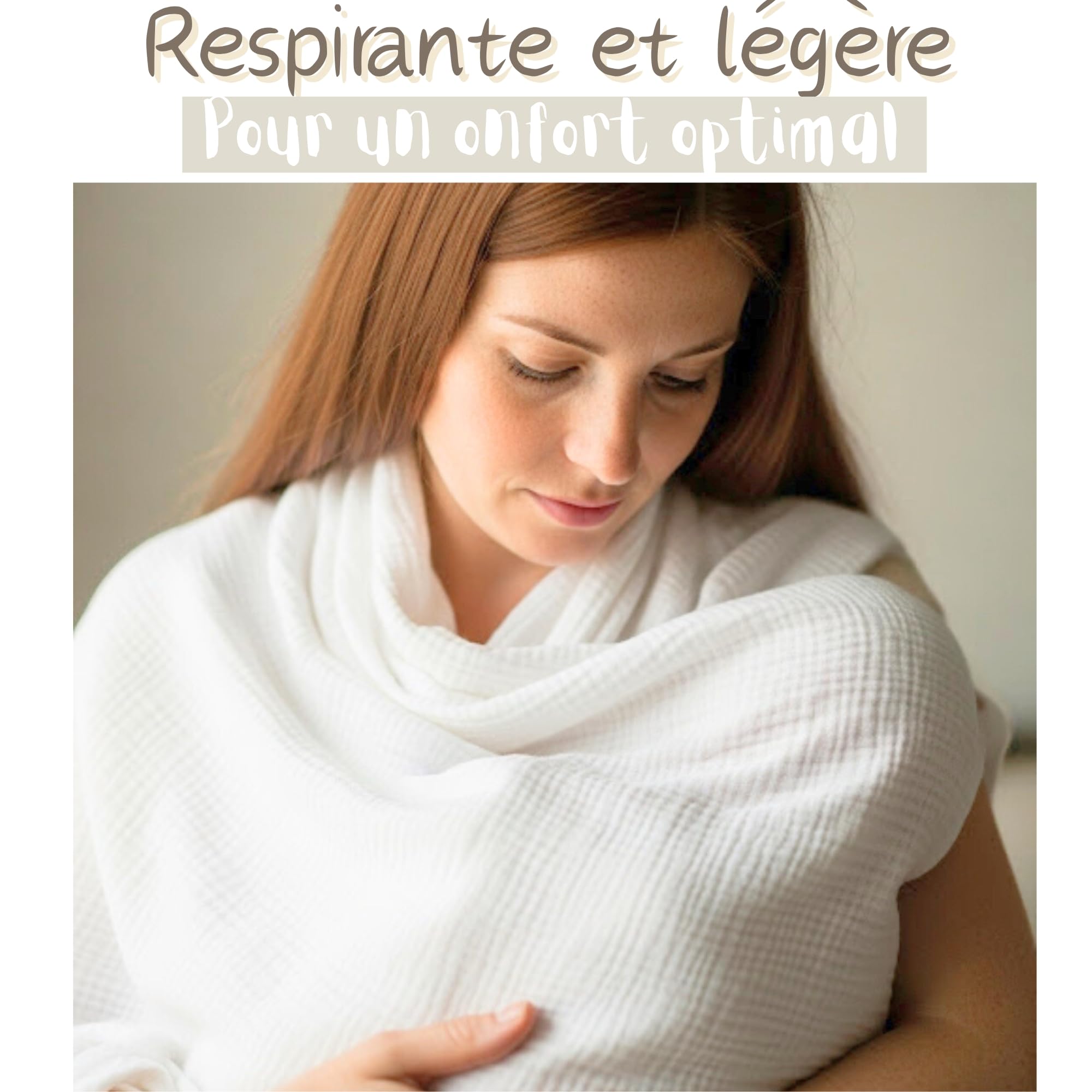 Lot de 2 Langes Bébé 120x120 cm – 100% Gaze de Coton Bio Ultra Douce – Couvertures d’Emmaillotage – Idée Cadeau de Naissance Mixte.