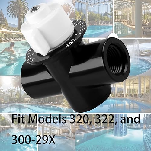 Miniatura 4 de R172086 Válvula de control, válvula de cloro de 1/2 pulgada compatible con Pentair Rainbow 320, 322, 300-29X cloro/bromo piscina y spa alimentador