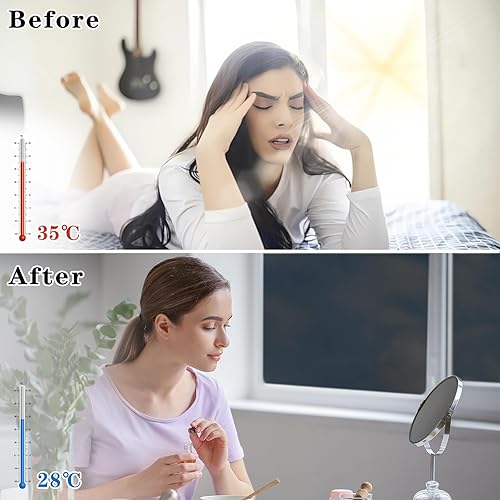 Miniatura 3 de Ohmywor Película de privacidad unidireccional para ventana, bloqueo solar, anti UV, película de tinte para ventana, control de calor, espejo diurno,