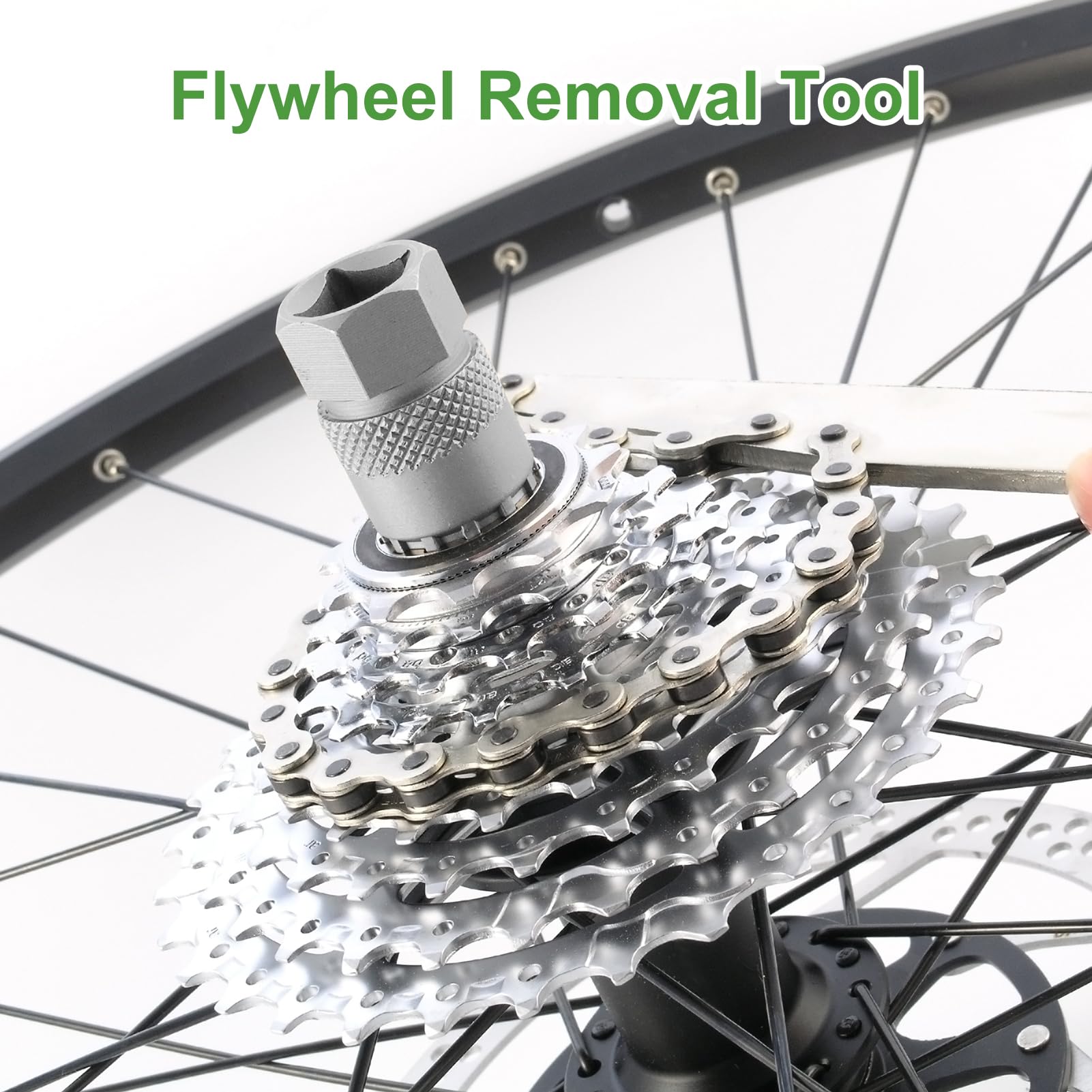 Outil 2-en-1 Démonte Cassette Vélo - Compatible Shimano 5-12 Vitesses, Acier Trempé, 22/23 Mm