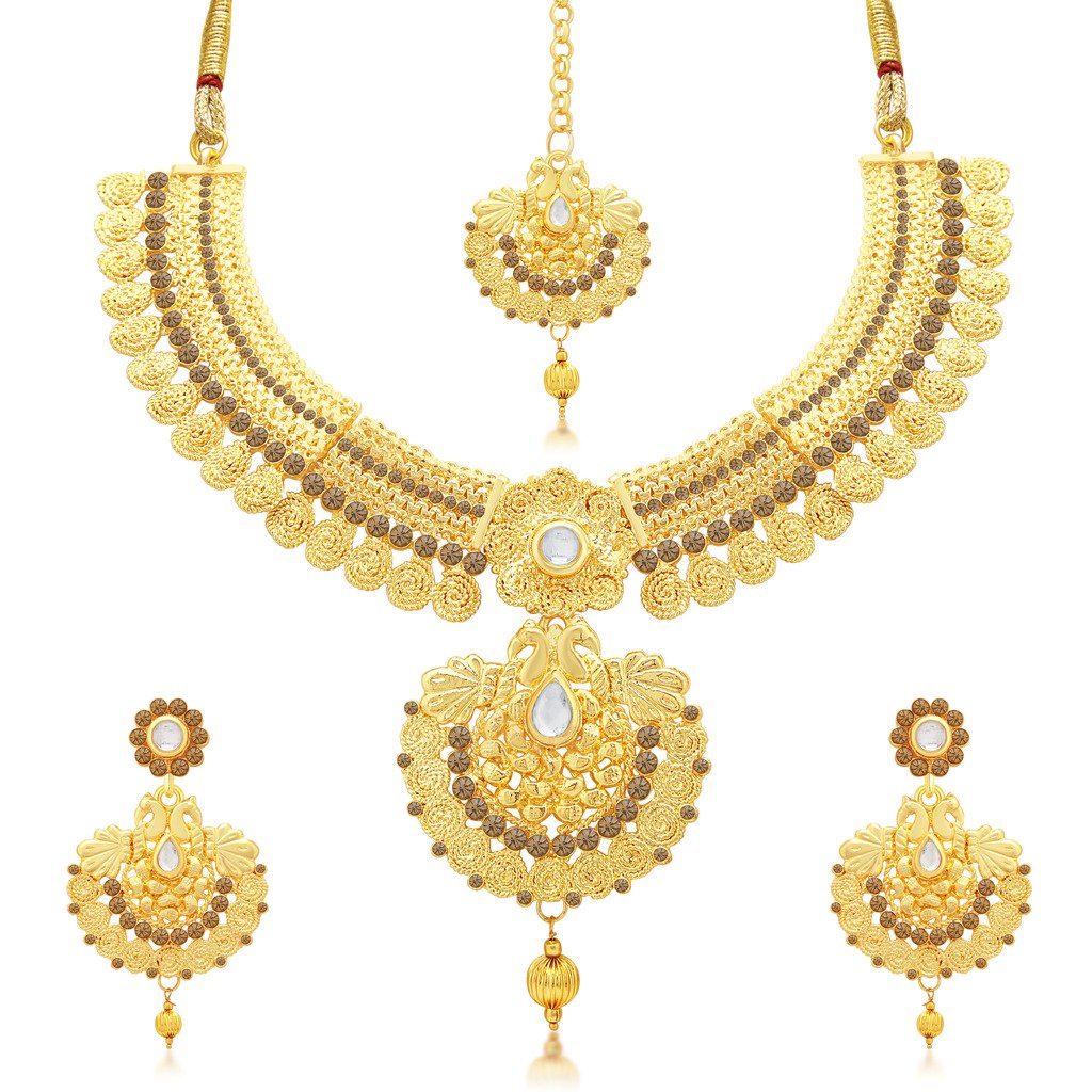 Sukkhi Jewellery Sets for Women (Golden) (N71442GLDPAP1350) (B01MTACQ5B) Amazon Price History, Amazon Price Tracker