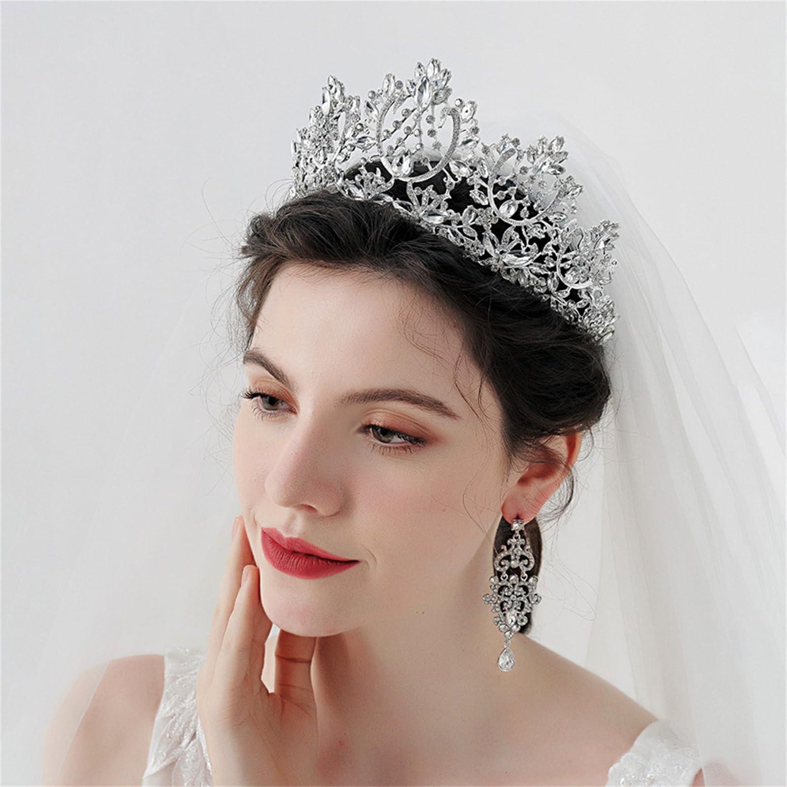 Corona di Cristallo Corona da sposa Matrimonio Prom Party Diamond Tiara Compleanno per la festa
