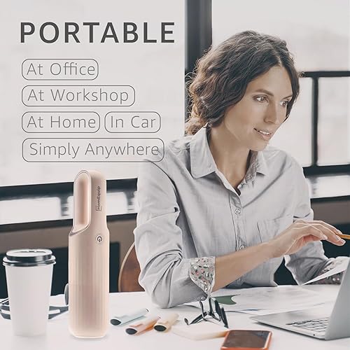 Miniatura 6 de HOMEQUIP Aspiradora portátil inalámbrica de mano, fácil de usar, ligera, diseño compacto, aspiradora de mano para polvo, pelo de mascotas, suciedad,