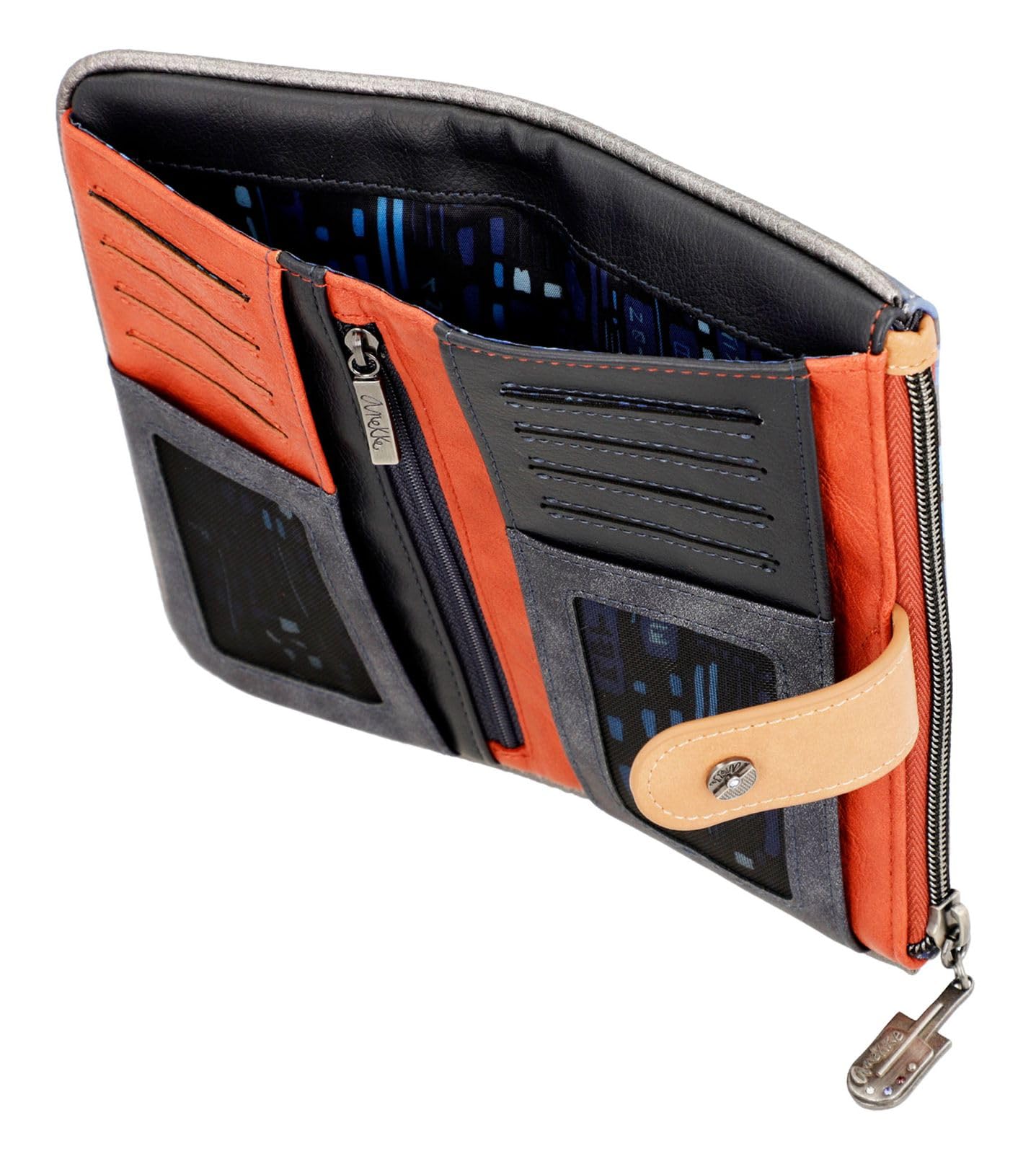 Shoen large flexible RFID wallet brown Anekke 37709-907