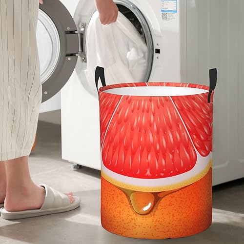 Miniatura 2 de Cesta de ropa sucia para la ropa sucia y plegable con asas, fácil de transportar, cesta de almacenamiento redonda para ropa sucia, cesta de manta