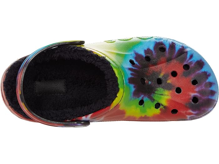 navy multi tie dye crocs