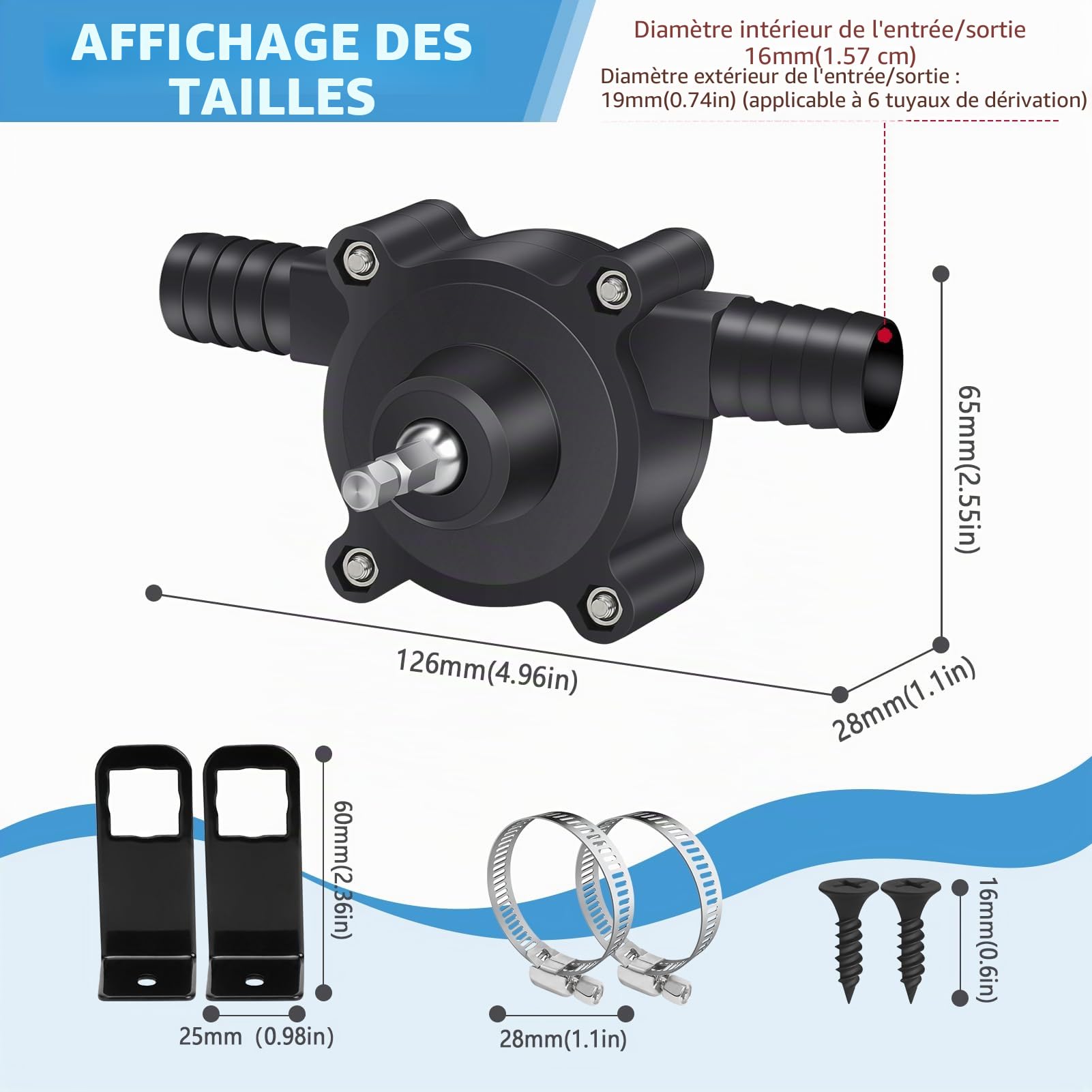 Pompe Perceuse Électrique Pompe de Forage Manuelle Mini Pompe à Eau | Pompes de Transfert auto-amorçantes Vitesse pour Diesel Huile Liquide Eau Fioul Maison Jardin Mini Piscine Fontain