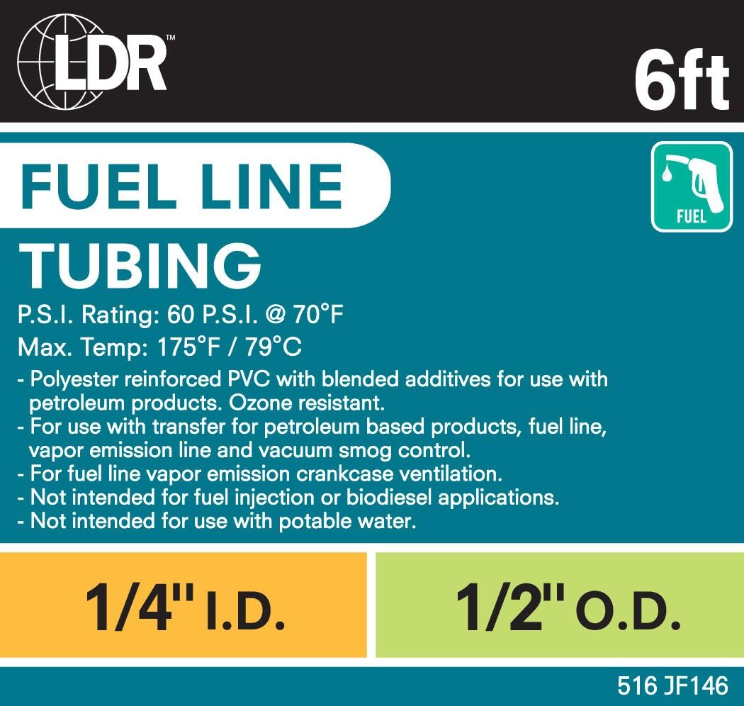One-Day Sale: Up to 60% Off ¼ Inch ID Fuel Line for Small Engines 6-Foot Length