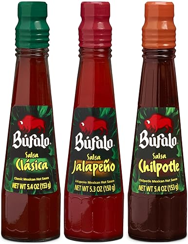 Bufalo Salsa Conjunto de 3de Jalapeno 53oz Chipotle 53oz clasica 53oz by Bufalo