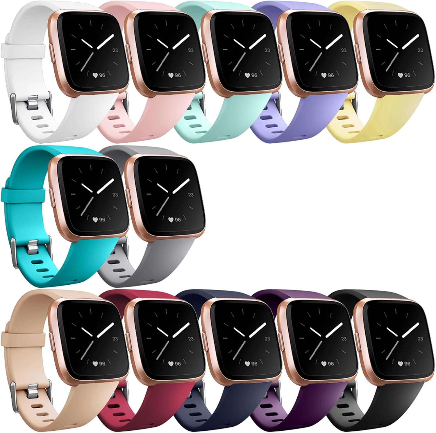 Hamile Bands (12 Pack) Compatible for Fitbit Versa/Versa 2