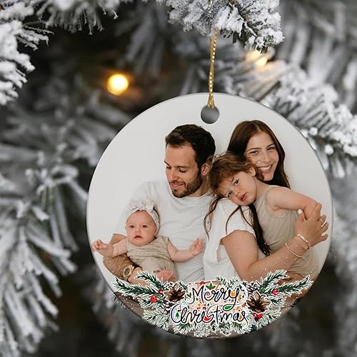 Miniatura 10 de Regalo personalizado para la primera Navidad como una familia de adornos, adorno de Navidad para la familia, decoración personalizada para el árbol