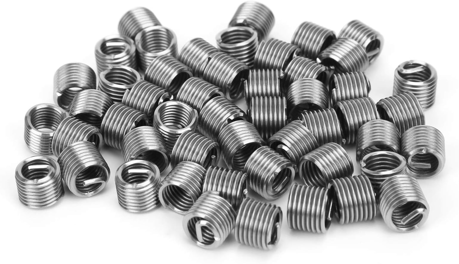 Hyuduo 50 Pcs Thread Repair Insert, Metric M8 X 1.25 Helicoil Thread Sleeves, Stainless Steel Wire Thread Sheaths For Thread Repairing (15Mm),Other Fasteners