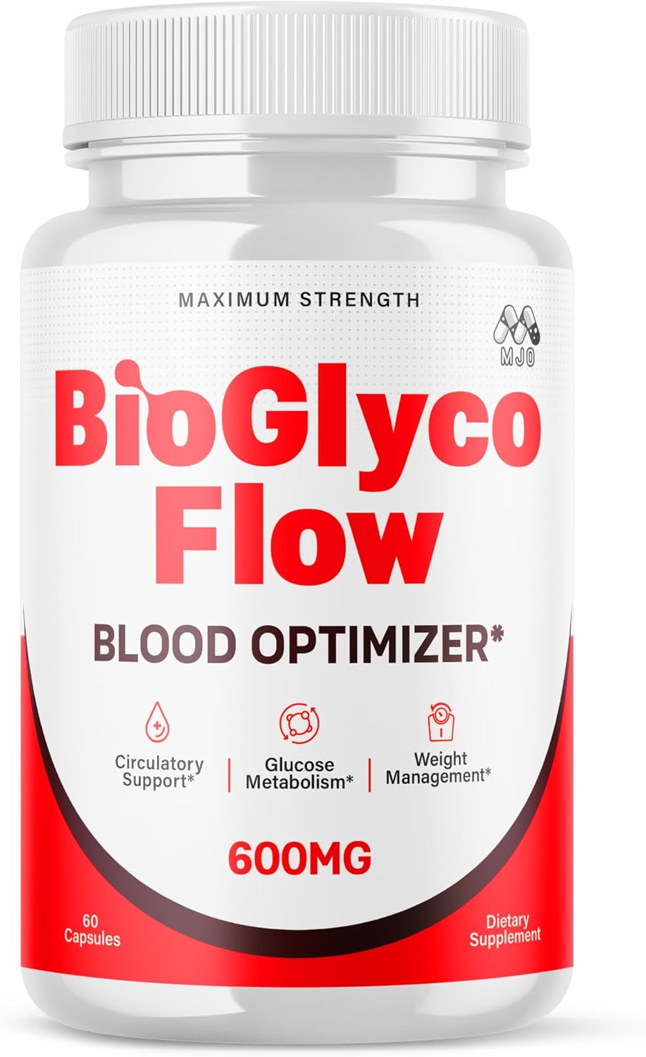 BioGlyco Flow Blood Optimizer Capsules, Official BioGlyco Flow Pills with All Natural Ingredients, Advanced Health and Wellness Support Supplement with Maximum Strength Multivitamins (60 Capsules)