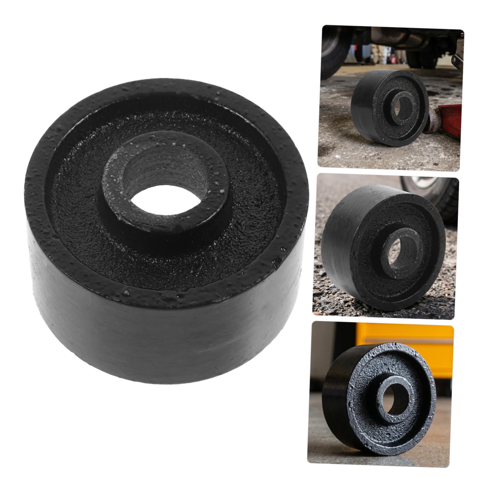 BETOOKY 3 Sztuki Wymienne Koła Przód Do Podnośnika Hydraulicznego Wewnętrzna Śruba Tonowy Metalowy Podnośnik Podłogowy z Głowicą Zwiększa Stabilność i Manewrowalność Naprawa Auto Szt