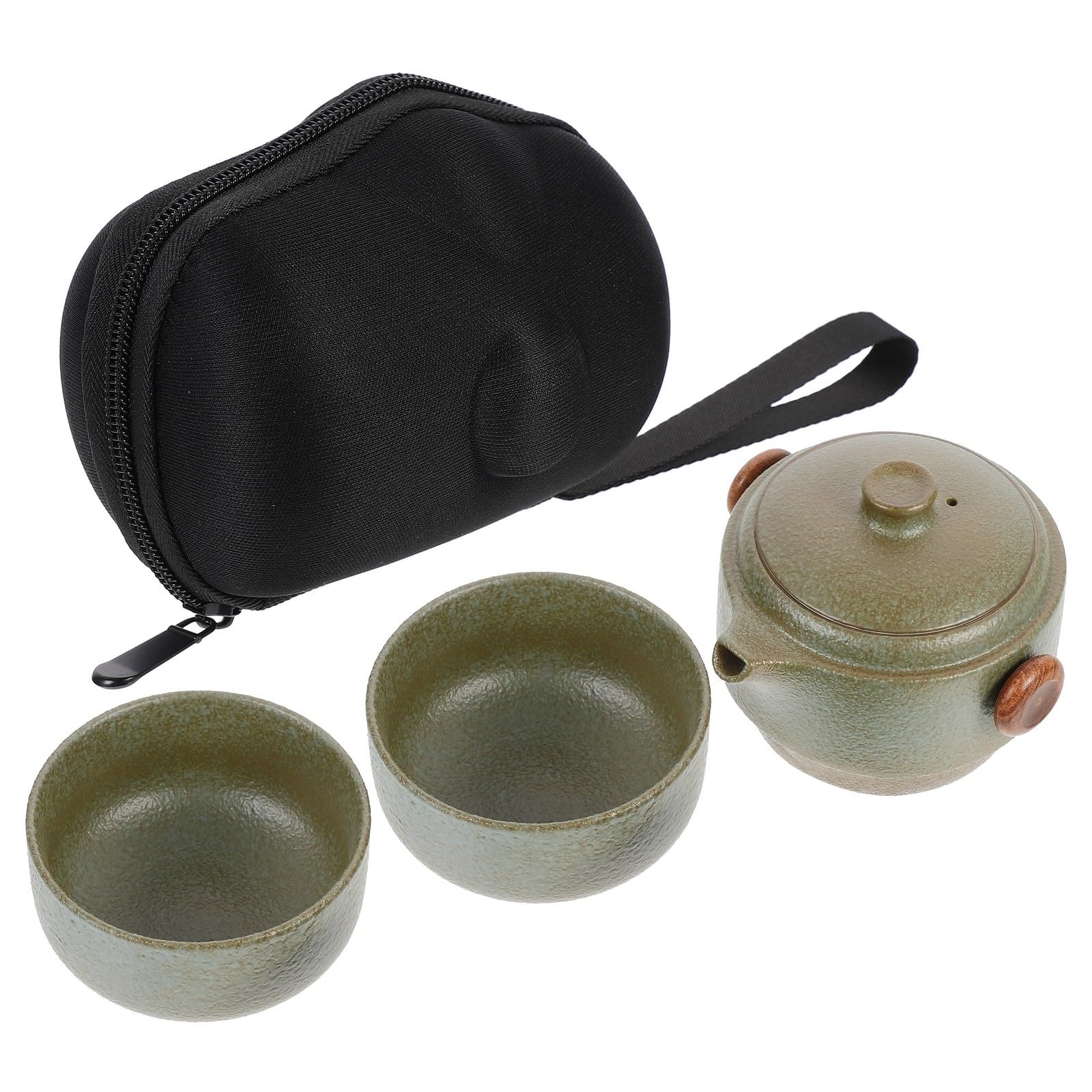 Juego de té kung fu portátil para amantes del té con bolsa de viaje