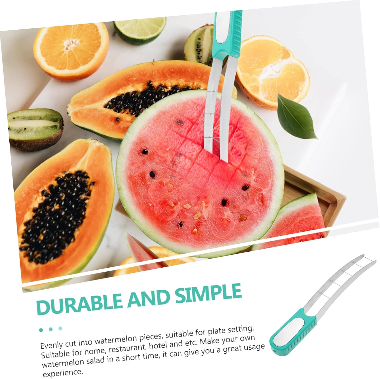 LABRIMP Stainless Steel Watermelon Cutter for Cubes, Home Kitchen Use