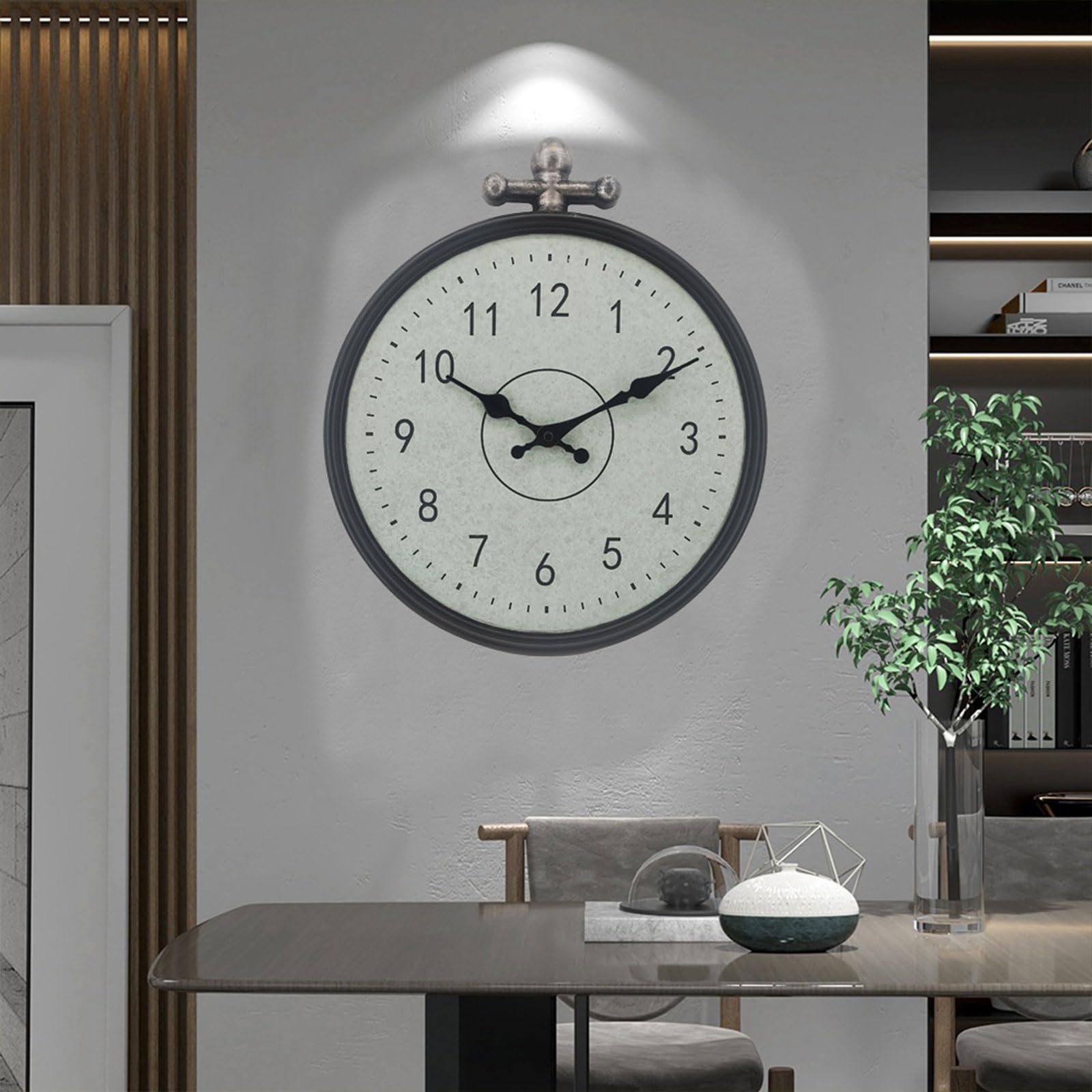 Générique Horloge Murale étanche de 14 Pouces pour Une Utilisation intérieure et extérieure avec de Grands Chiffres faciles à Lire, Horloge Murale résistante intempéries