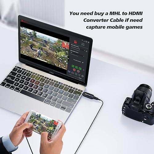 Miniatura 4 de Ezcap 331 Cam Link 4K, USB 3.1 Grabación de tarjeta de captura a través de DSLR, videocámara y Action Cam, etc. Transmisión y grabación de 1080P60 o