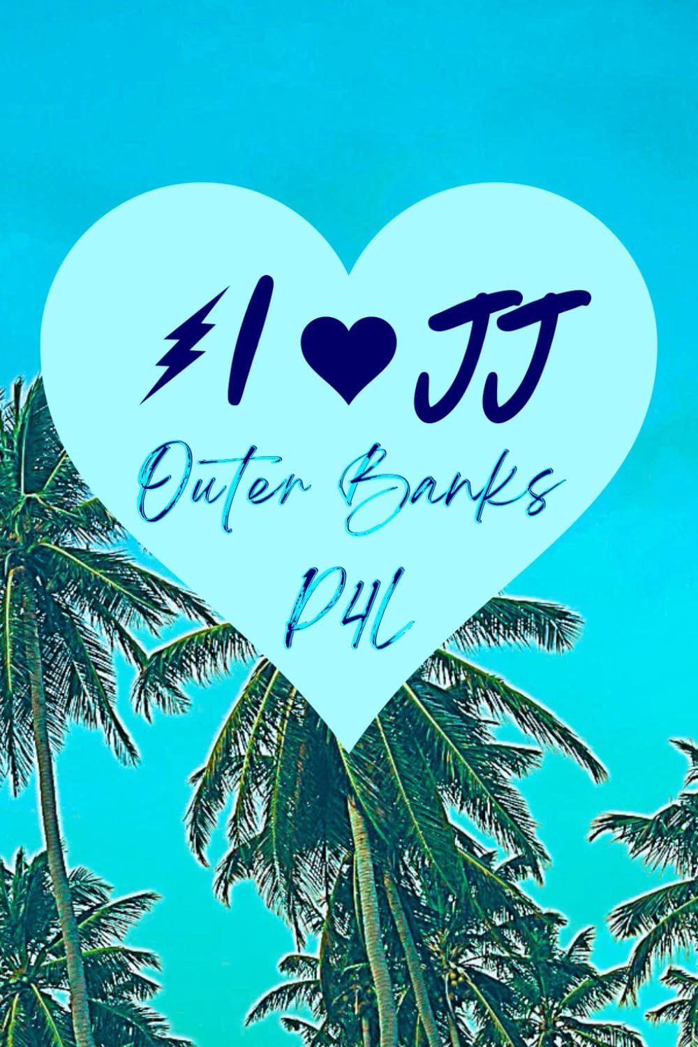 Lysi CassOuter Banks "I love JJ" Journal: OBX North Carolina Surf Beach Retro Aesthetic Cute Notebook for School Teens Diary 120 pages