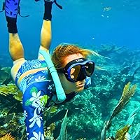 Vista 4 de Máscara Tidal - Máscara avanzada de buceo antivaho para buceo, esnórquel, buceo libre y natación. Lente de vidrio templado gran angular. La mejor