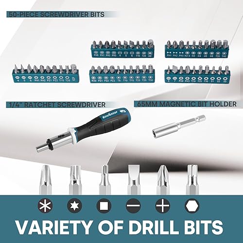 Miniatura 3 de Enventor Juego de herramientas, kit de herramientas para el hogar de 220 piezas con caja de herramientas, llave inglesa y herramientas manuales para