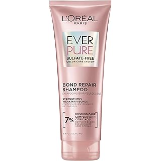 L'Oreal Paris Bonding Shampoo for Color Treated Hair, Strengthens and Repairs Weak Hair Bonds, Sulfate Free & Vegan Hair Care, EverPure, 6.8 Fl Oz