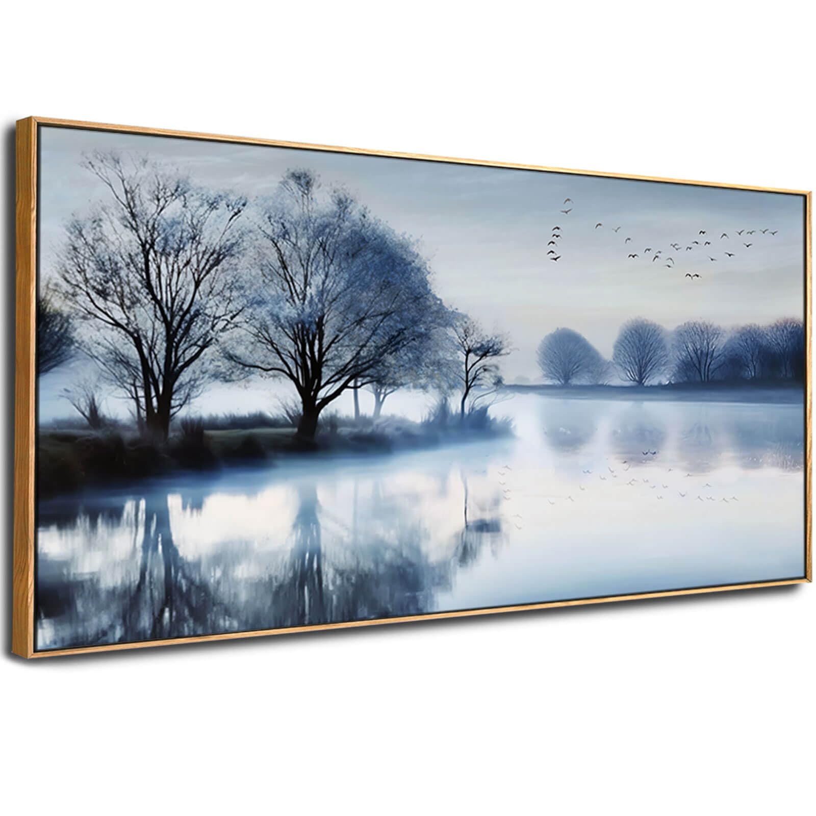 Large Canvas Wall Art for Living Room 30"x60" Tree Pictures White Nature Painting for Bedroom Kitchen Office Wall Decorations