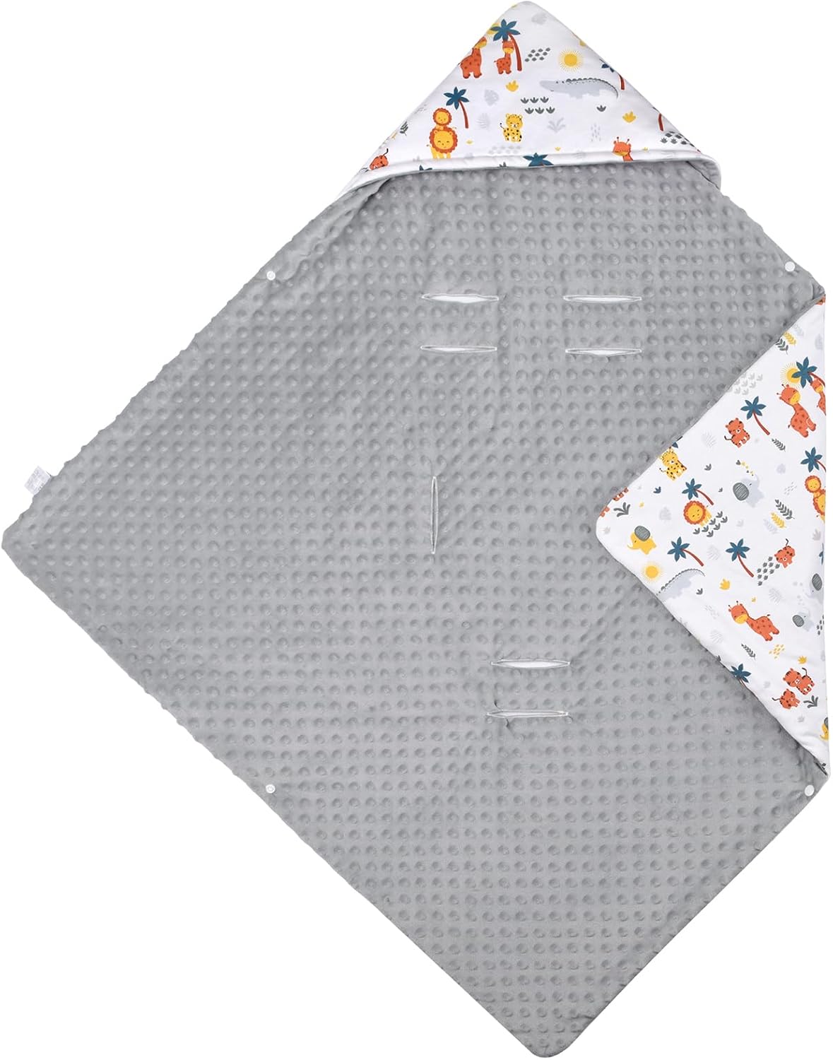 Bebamour Winter Car Seat Cover and Baby Swaddle Blanket - Newborn Wrap for Girls Boys, Warm Winter