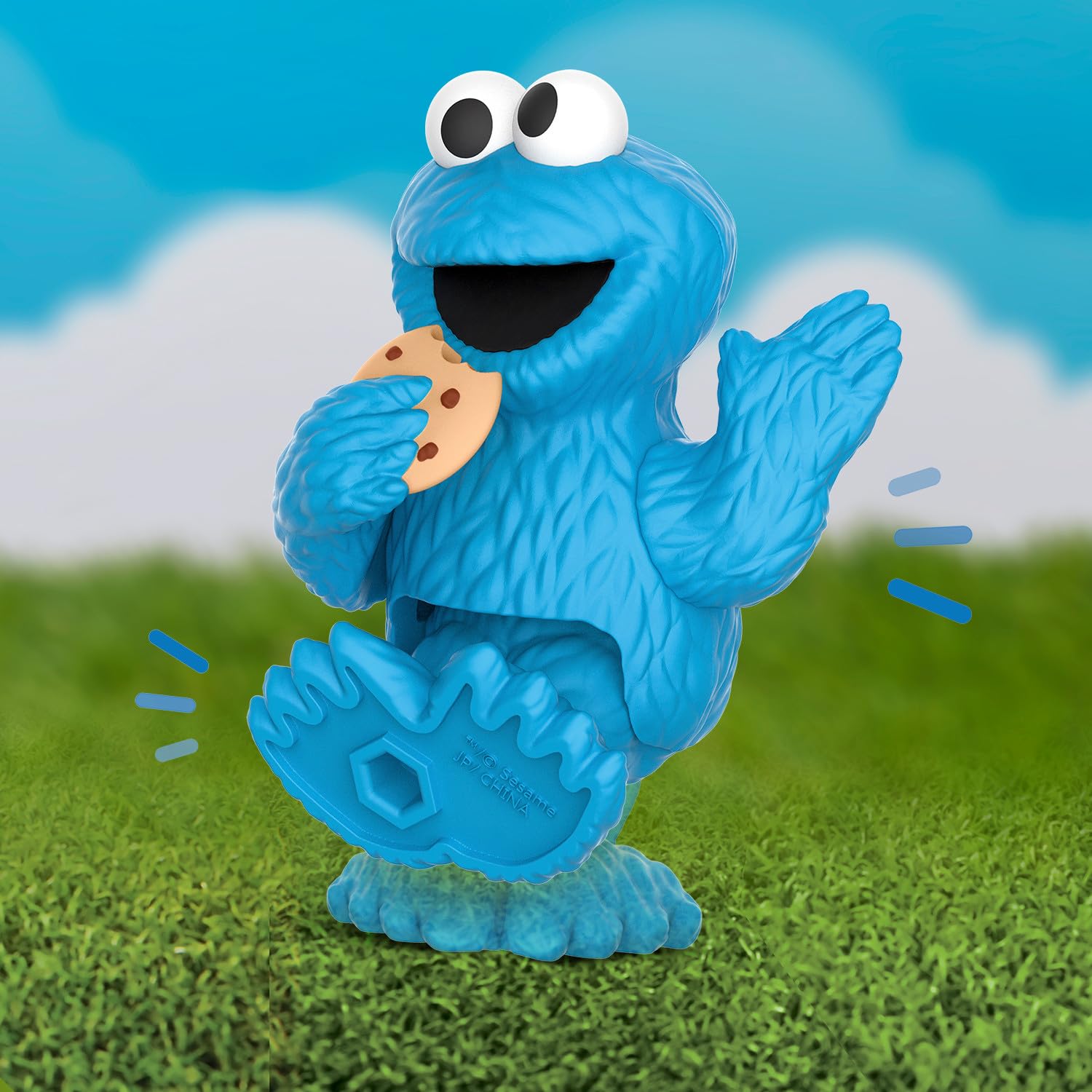 Just Play Sesame Street Neighborhood Friends 6-Pack Collectible Figures, 8 cm Poseable Elmo, Cookie Monster, Big Bird, Oscar - Image 4