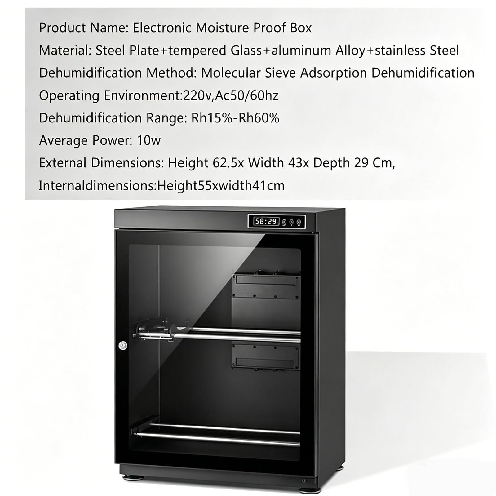 PixCy Filament Trockner,3D-Drucker-Filament Trockner,3D Drucker Filament Dryer Box,Auto Feuchtigkeitsentfernung,Luftfeuchtigkeitsbereich 15–60%,für Nylon, PLA, PETG 70L