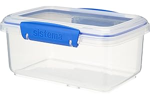 Sistema Klip It Rectangular Food Storage Container, 33.8 Oz