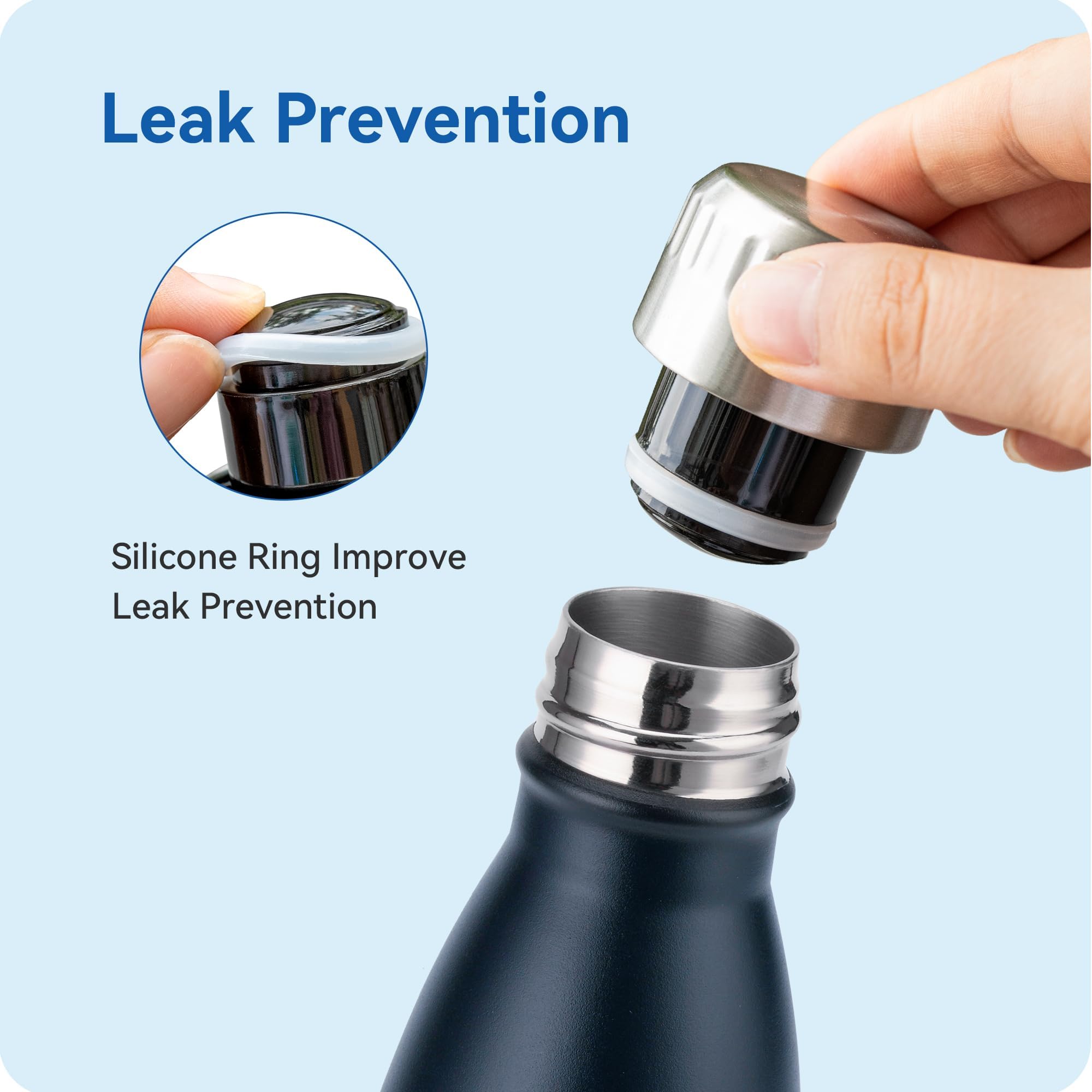Puruex Replacement Leak Proof Lid for Swell, BJPKPK,koodee Cola Shaped Water Bottle,BPA Free
