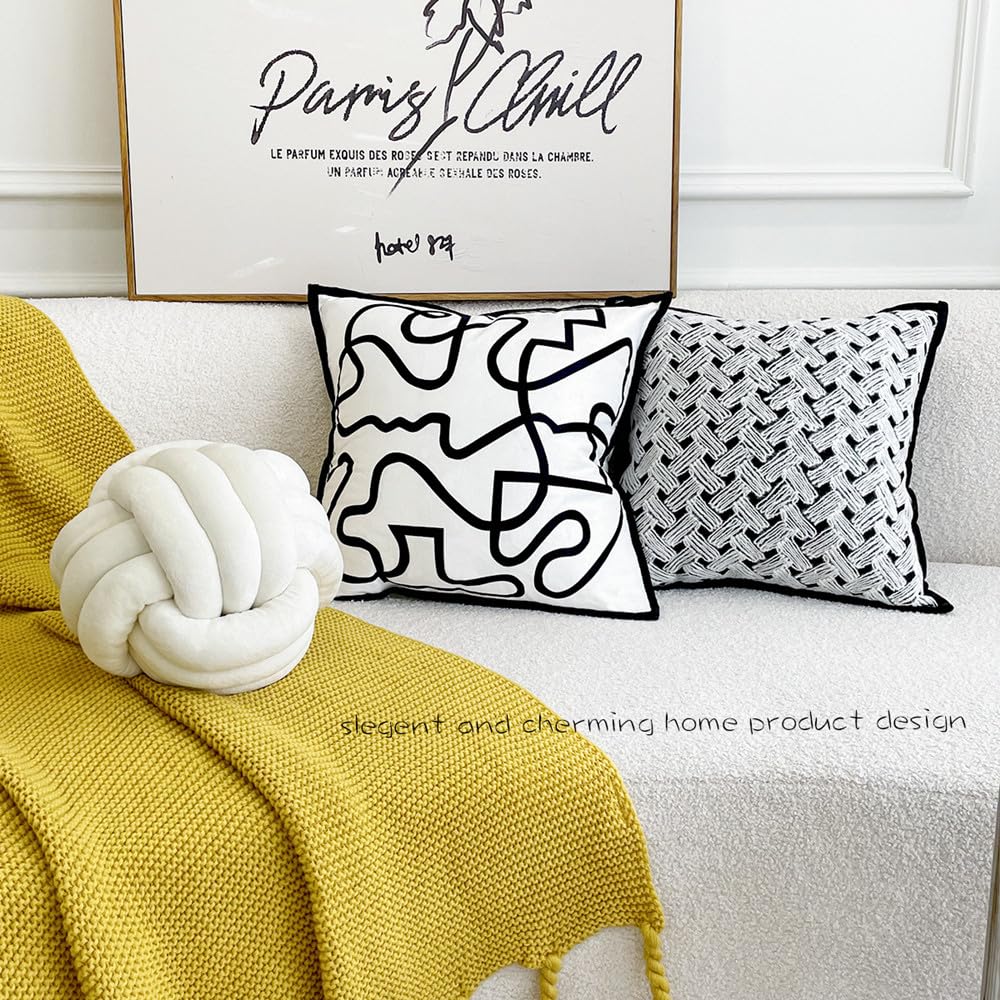 NatureMan Soft Knot Ball Pillows,Round Throw Pillow Cushion Children Room Decoration Plush Pillow,Handmade Round Plush Pillow,Calming Stress Relief PlushToy,diameter 28cm (Cream White) - Image 3