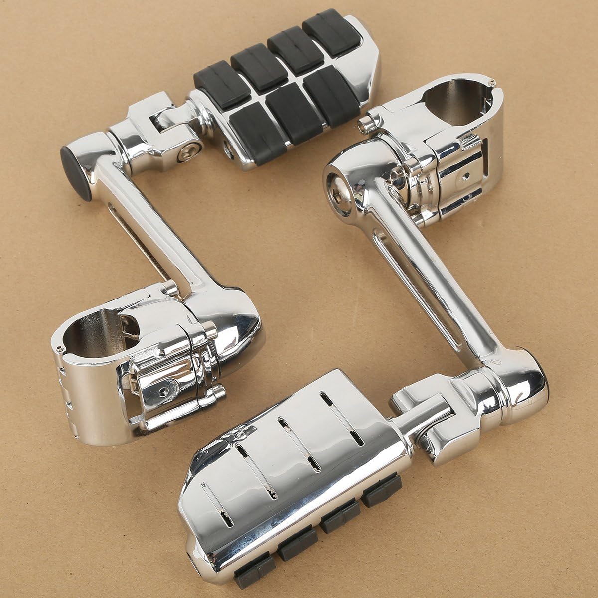 Green-L 25mm 32mm 35mm Highway Crash Bar Footpegs Footrest Mount Clamp Bracket Set Fit for Honda Goldwing 1800 GL1800 Motorcycle
