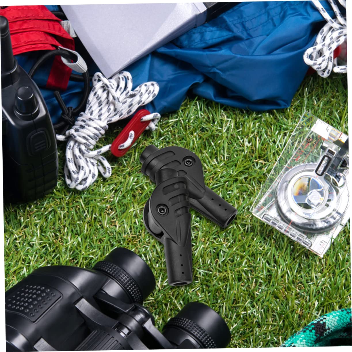 HANABASS Kit De Réparation De Tente Fournitures De Tente De Camping Accessoires D'extérieur Adaptateur De Tige De Support De Tente Accessoire De Tente Fibre De Carbone Black